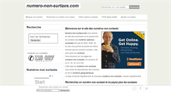 Desktop Screenshot of numero-non-surtaxe.com